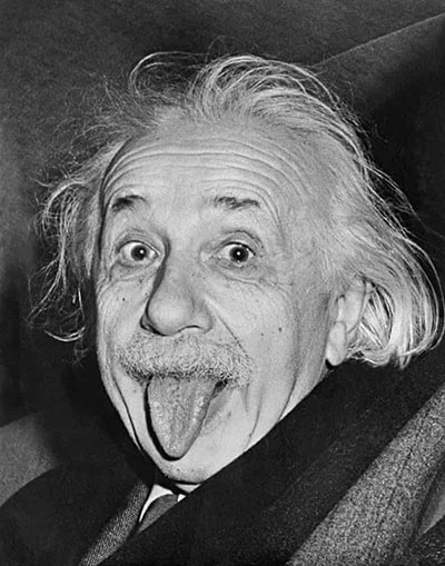 foto Albert Einstein lingua fuori