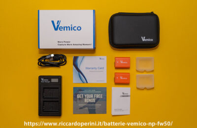 Batterie Vemico NP-FW50 per fotocamere Sony (recensione)