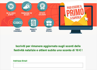 eGlobal Central Italia sconto iscrizione newsletter