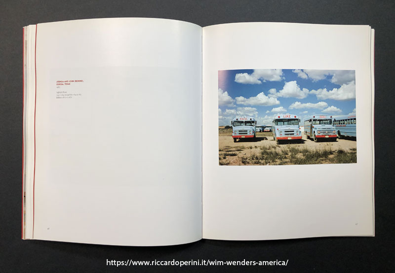 foto Wim Wenders autobus Odessa, Texas, 1983