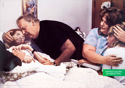 foto malato AIDS pubblicità Benetton