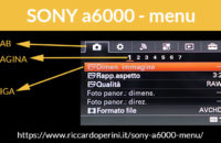 fotocamera mirrorless Sony a6000 funzioni menu italiano