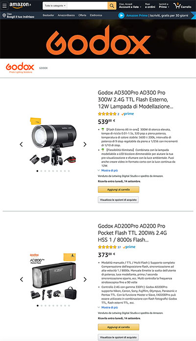 Godox store online Amazon Italia