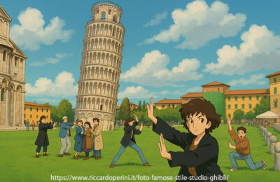 Fotografie iconiche e famose nello stile di Studio Ghibli